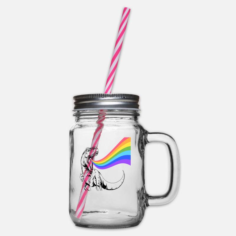 Rainbow - Henkelglas mit Schraubdeckel - Klar