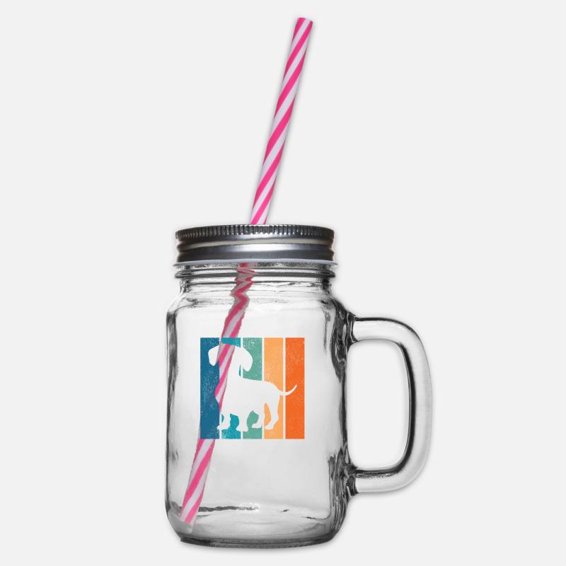 Cadeau rétro de teckel de teckel de teckel de teckel - Bocal à boisson - transparent