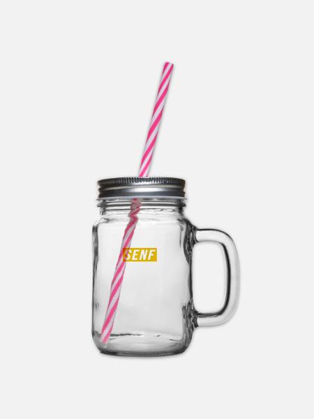 SENF mit Style I Verrückt nach Senf - Henkelglas mit Schraubdeckel - Klar