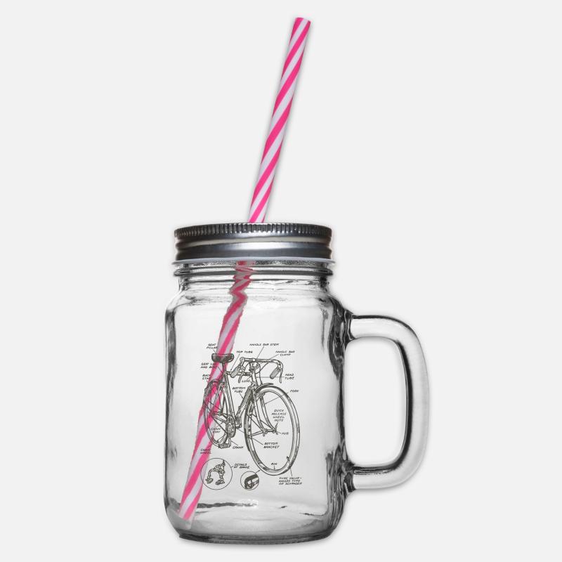 Manuel de vélo vintage - Bocal à boisson - transparent