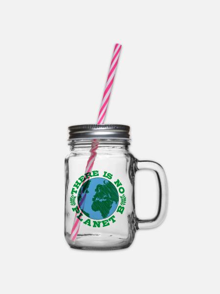 VEGETARIER Geschenk Tierschützer für Veganer KEIN - Henkelglas mit Schraubdeckel - Klar