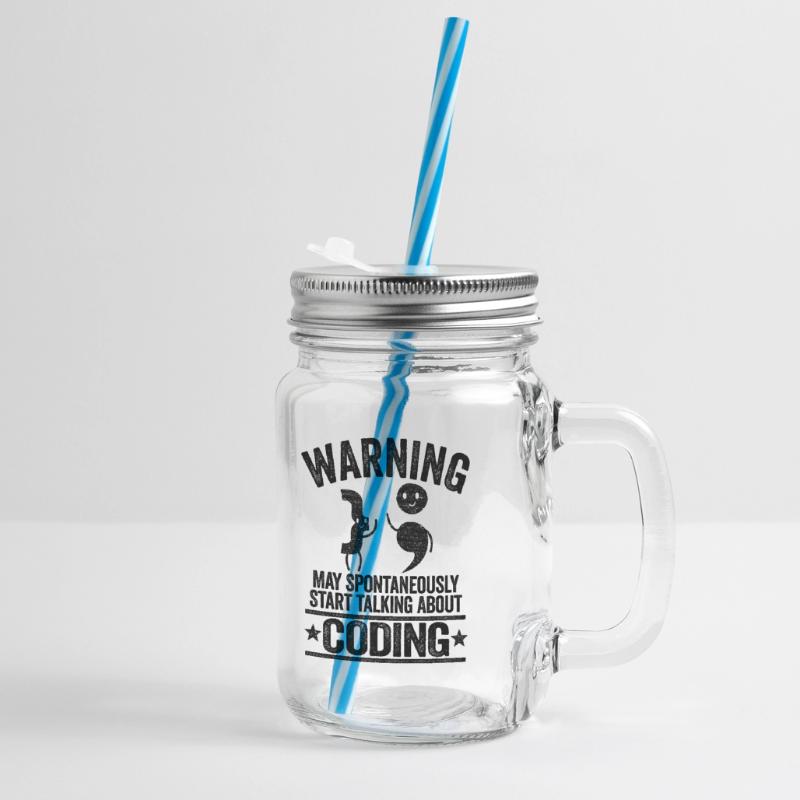 Programmierer Informatiker Coding Geschenk Henkelglas mit Schraubdeckel