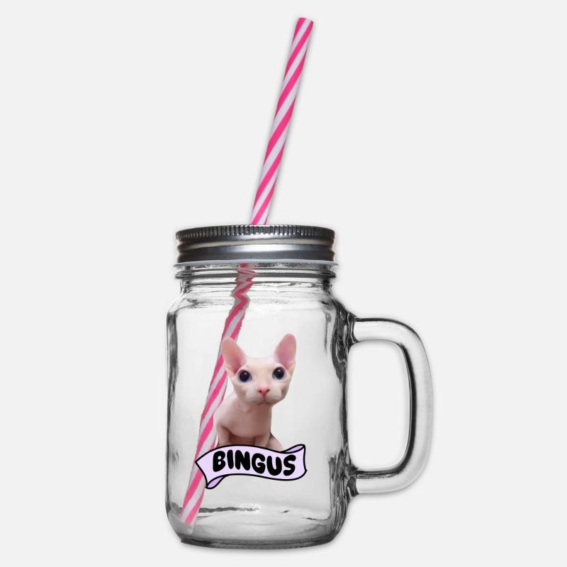 Bingus Cat Meme - Bocal à boisson - transparent