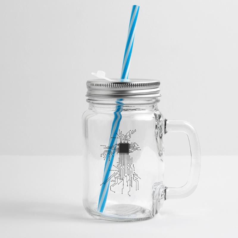 CPU Technik Nerd Computerchip Programmierer Henkelglas mit Schraubdeckel