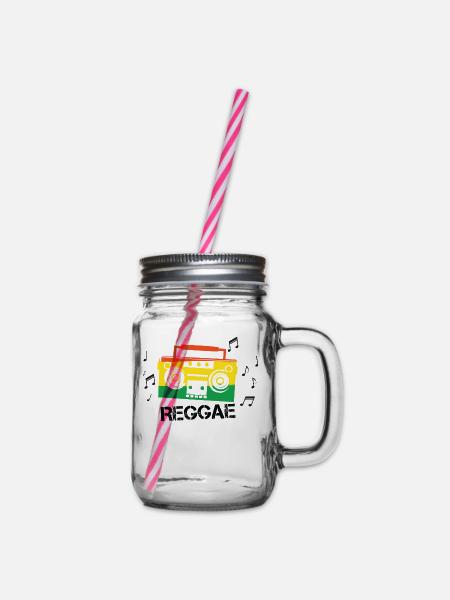 Reggae Beat - Henkelglas mit Schraubdeckel - Klar