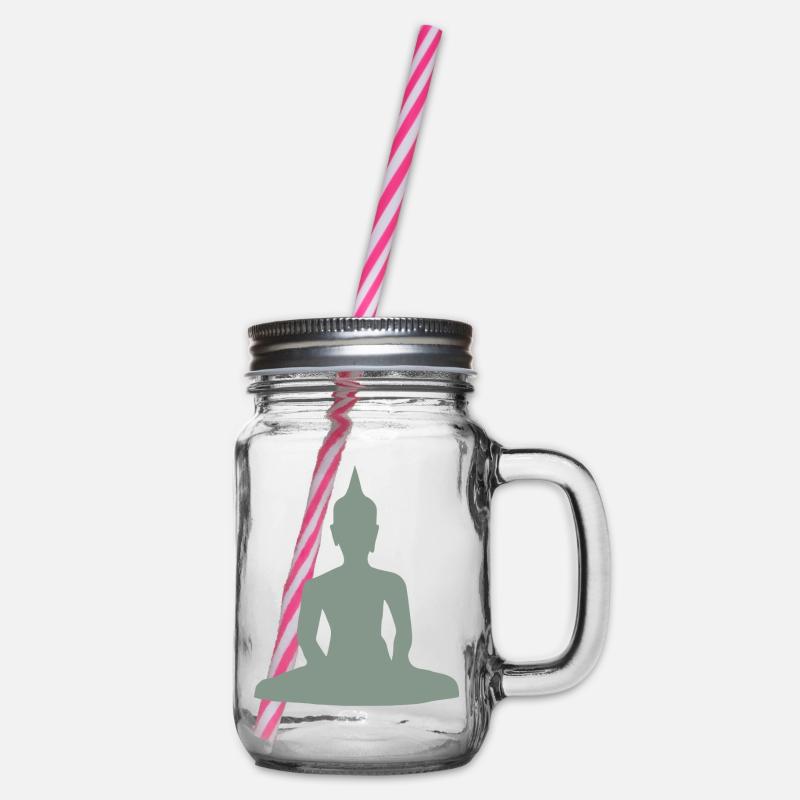 litte buddha - Henkelglas mit Schraubdeckel - Klar