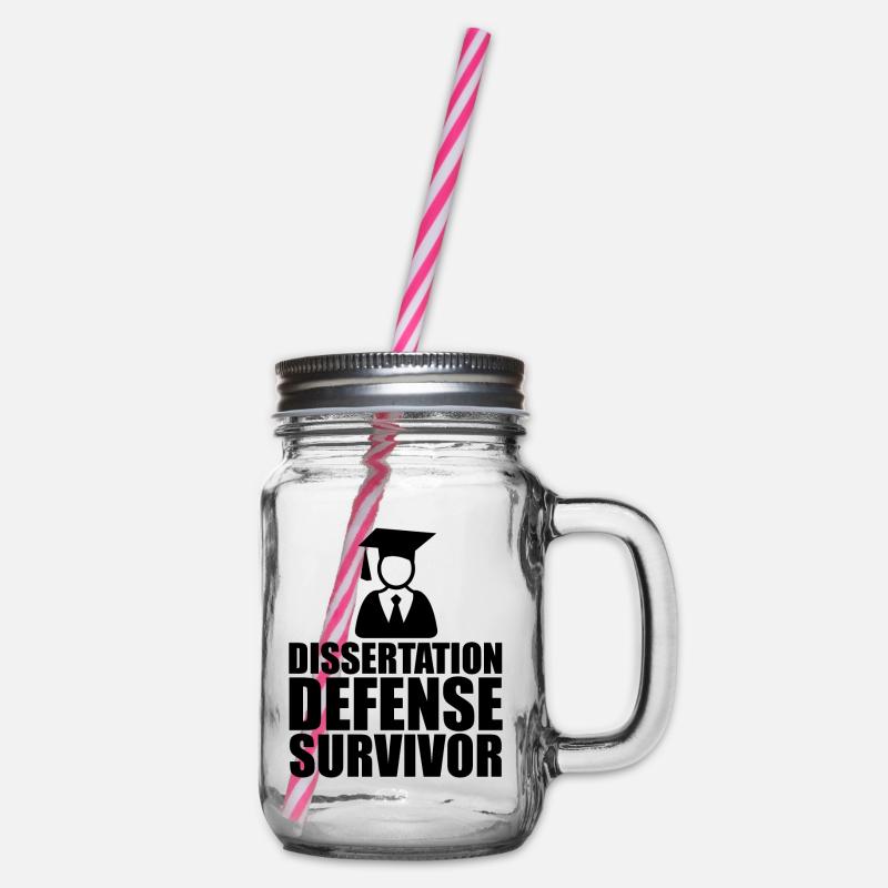 Dissertation Defense Survivor - Henkelglas mit Schraubdeckel - Klar