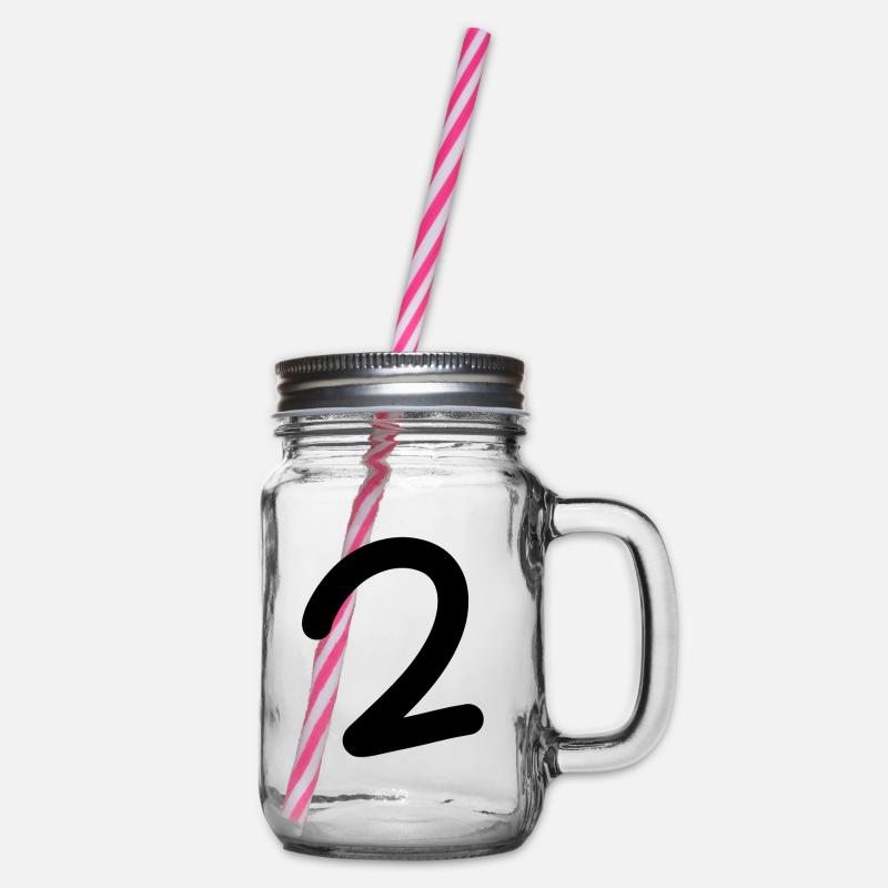 2 Noir - Bocal à boisson - transparent
