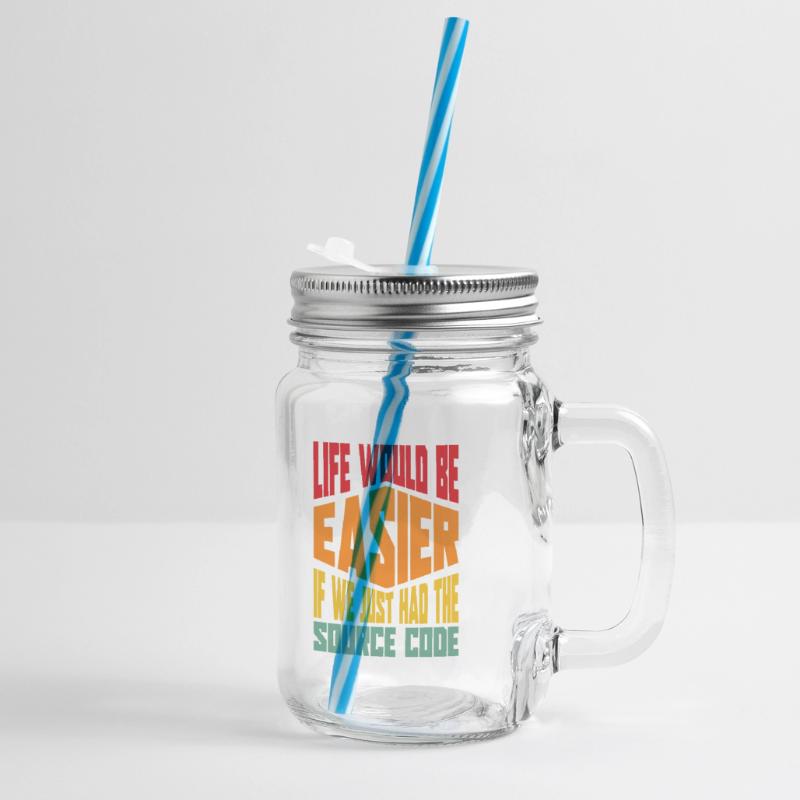 Programmierer Coder Software Entwickler Henkelglas mit Schraubdeckel
