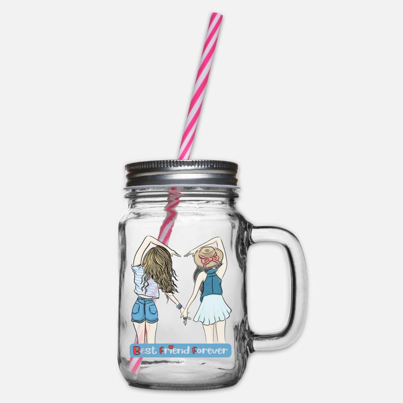 BFF - Best Friend Forever - Bocal à boisson - transparent