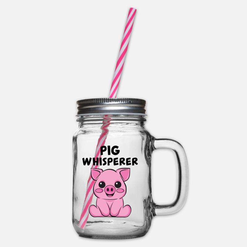 Cochon - Bocal à boisson - transparent