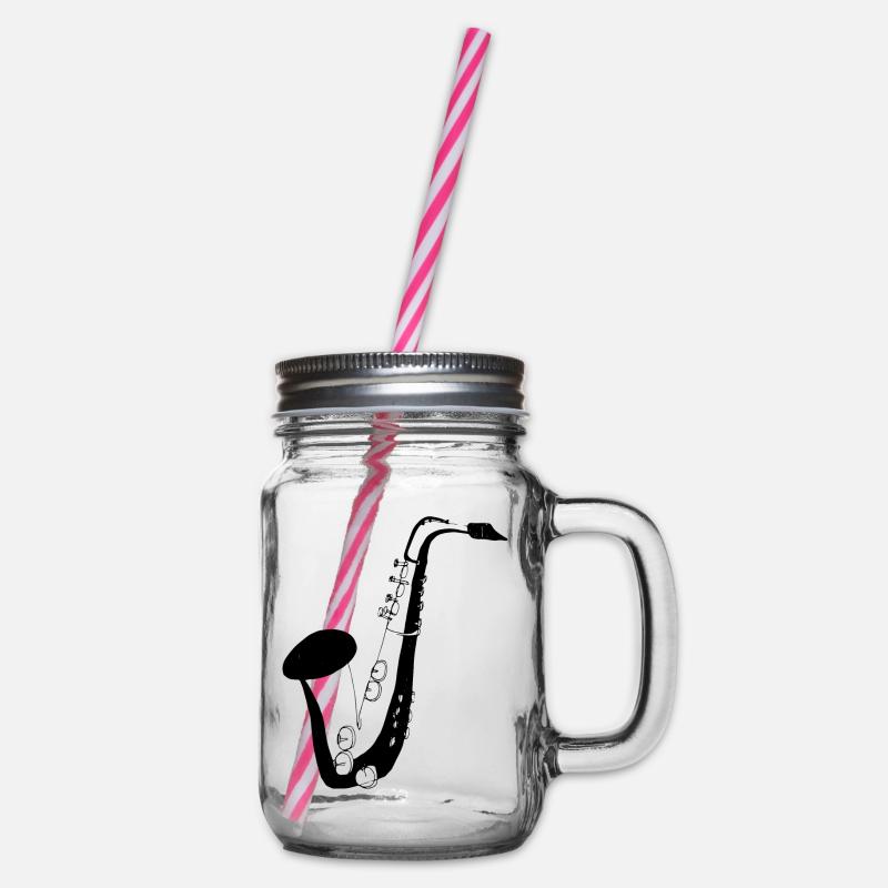 Saxophone - Bocal à boisson - transparent