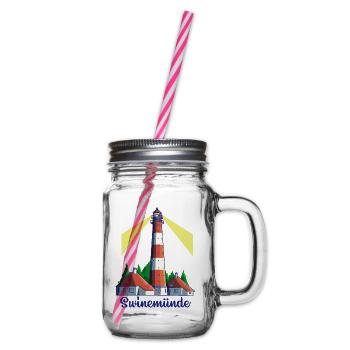 Leuchtturm - Ostseebad Swinemünde - Henkelglas mit Schraubdeckel - Klar - Rechts