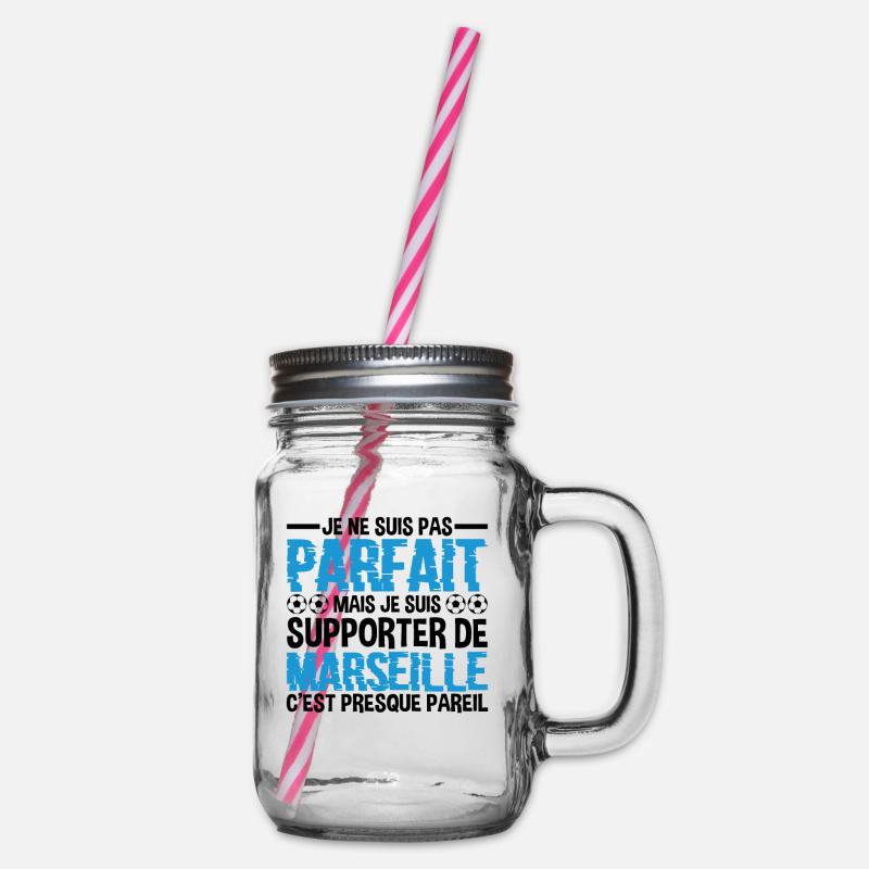 Je Suis Un Supporter De Marseille Parfait OM - Bocal à boisson - transparent