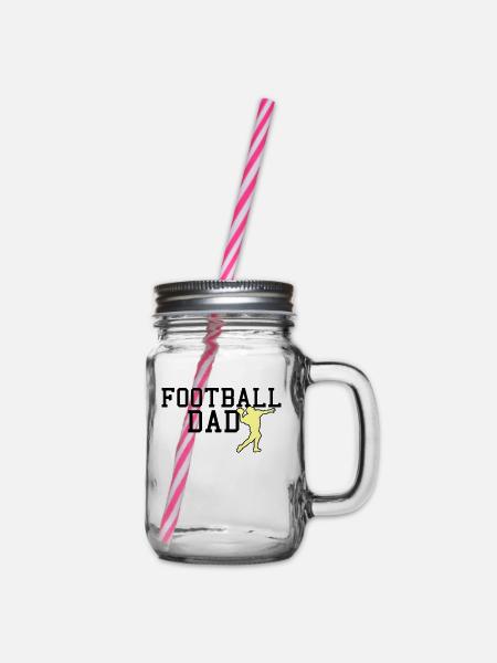 football dad - Henkelglas mit Schraubdeckel - Klar