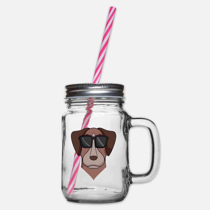 Pointer Hund Hunderasse - Henkelglas mit Schraubdeckel - Klar
