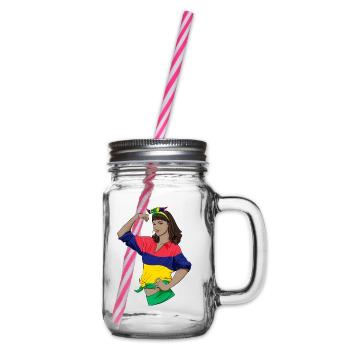 Mauritius Girl Unbreakable Mauritius Heritage - Glass jar with handle and screw cap - clear - Right
