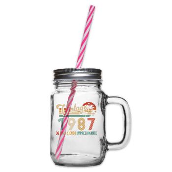 Anniversaire Vintage Idée Cadeau D Anniversaire 36 - Bocal à boisson - transparent - Droite