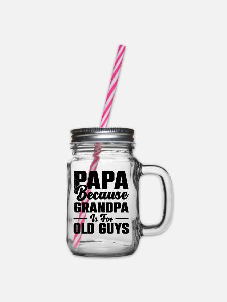 Bester Opa Der Welt - Henkelglas mit Schraubdeckel - Klar