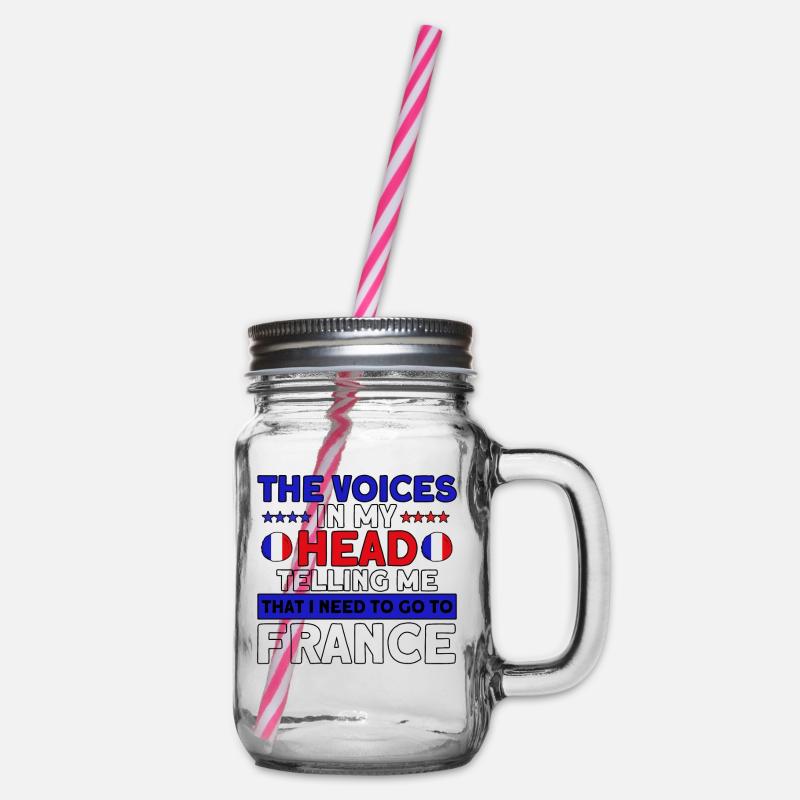 Français Drapeau Français Roots Cadeau - Bocal à boisson - transparent