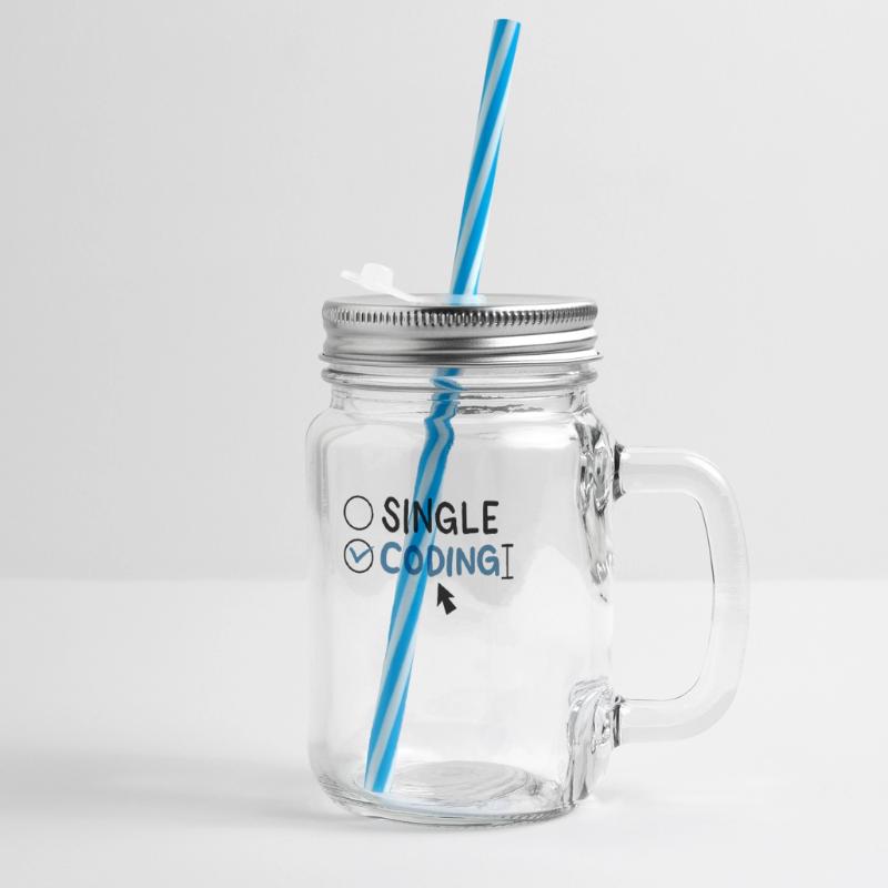 Programmierung Single Coding Software Engineer Henkelglas mit Schraubdeckel