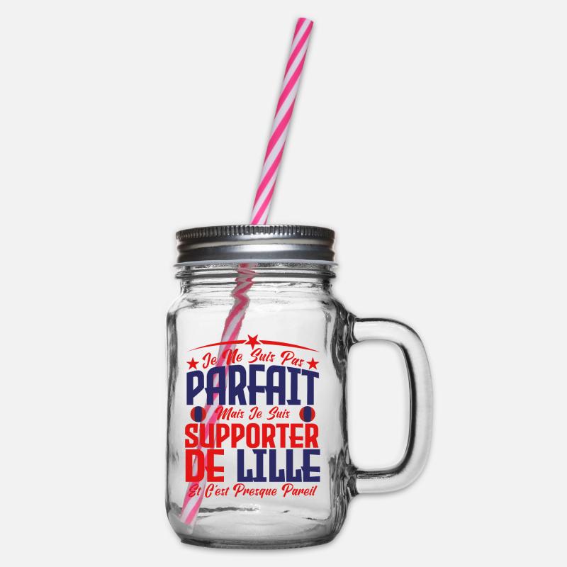 je ne suis pas parfait, supporteur de Lille. - Bocal à boisson - transparent