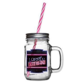 bday spruch geburtstag geburtstagsgeschenkidee - Henkelglas mit Schraubdeckel - Klar - Rechts