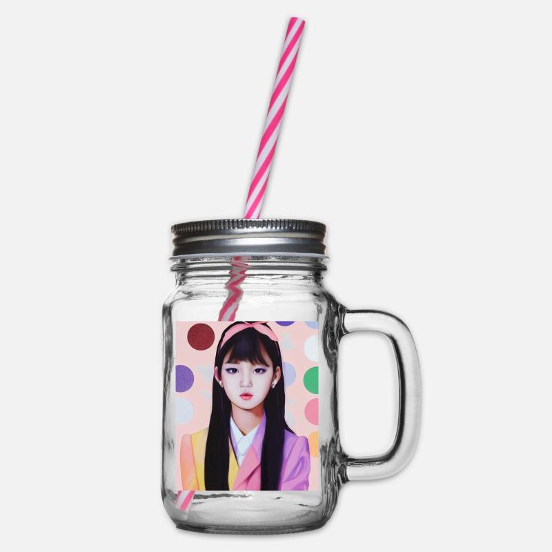 Mignonne K Pop Idol de Corée sur une photo d’école - Bocal à boisson - transparent