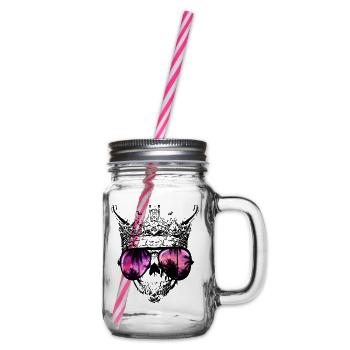 Hipster Skull King - Bocal à boisson - transparent - Droite