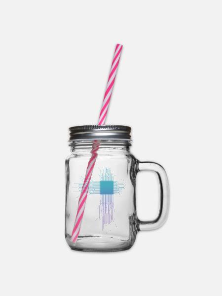 Elektroniker Informatiker Geschenk - Henkelglas mit Schraubdeckel - Klar
