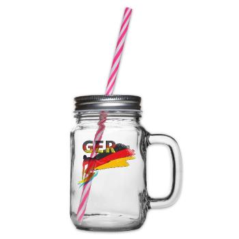 deutschland Surfen - Henkelglas mit Schraubdeckel - Klar - Rechts
