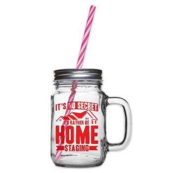 Interior Design House Interior Interior Designer - Glass jar with handle and screw cap - clear - Right