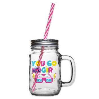 You go girl slogan design - Bocal à boisson - transparent - Droite