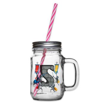 Mittelalterliche Ritter Mittelalter Geschichte - Henkelglas mit Schraubdeckel - Klar - Rechts