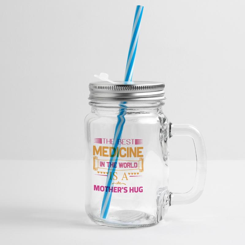 Muttertag, Muttertag, Muttertag, Muttertag, Muttertag Henkelglas mit Schraubdeckel
