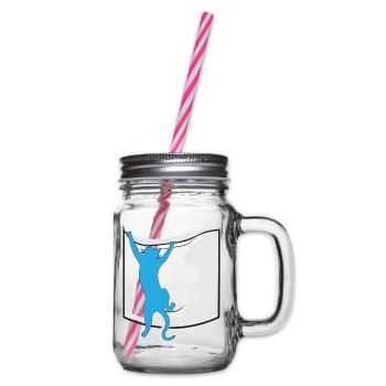 cat in your pocket - Glass jar with handle and screw cap - clear - Right