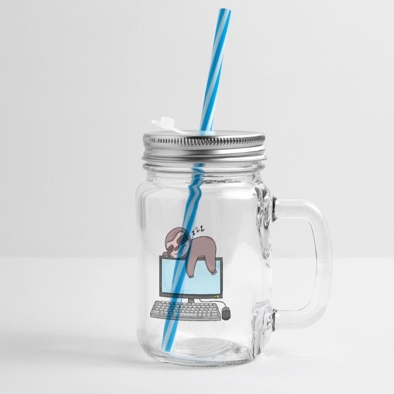 Computer Nerd Programmierer Geschenk Henkelglas mit Schraubdeckel