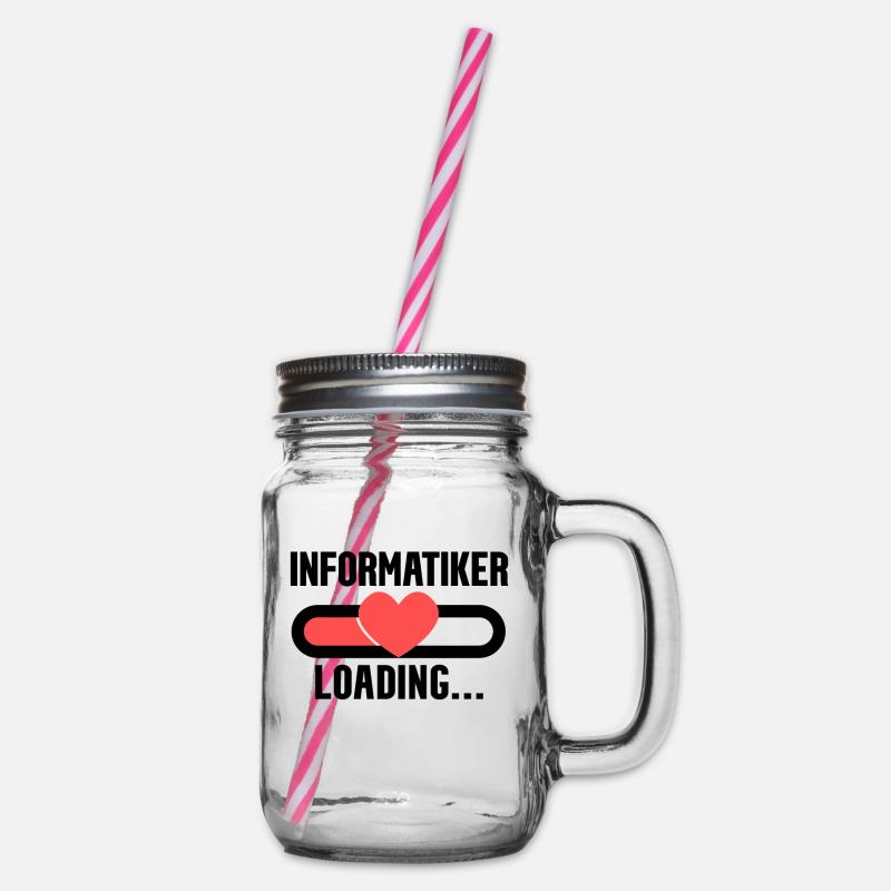 Informatiker Loading - Henkelglas mit Schraubdeckel - Klar
