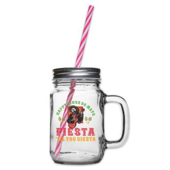 Lustige Cinco De Mayo Zitat Liebe Mexiko Party - Henkelglas mit Schraubdeckel - Klar - Rechts