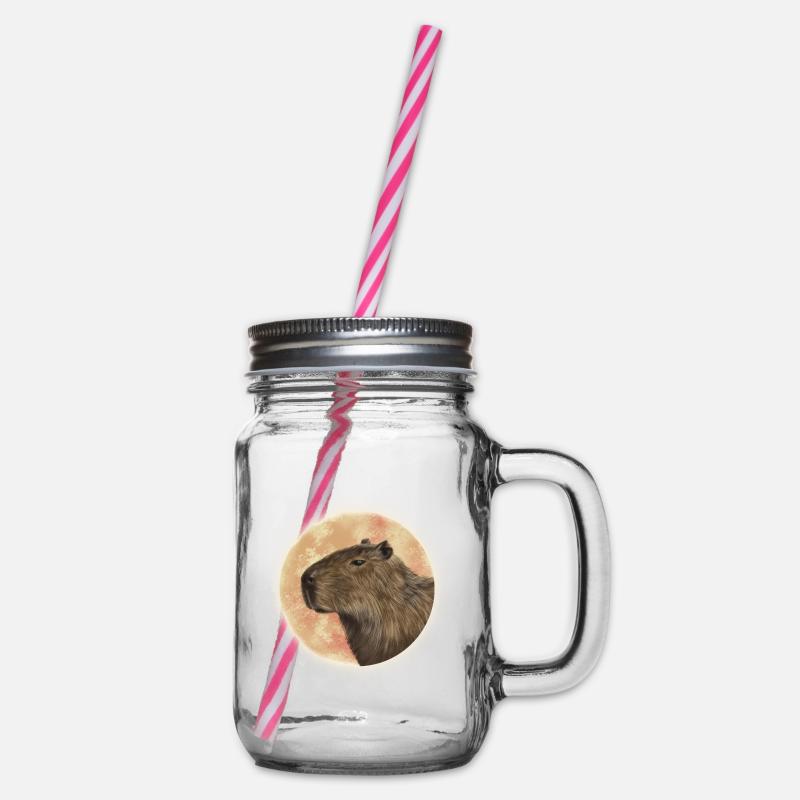 Capybara Lune - Bocal à boisson - transparent