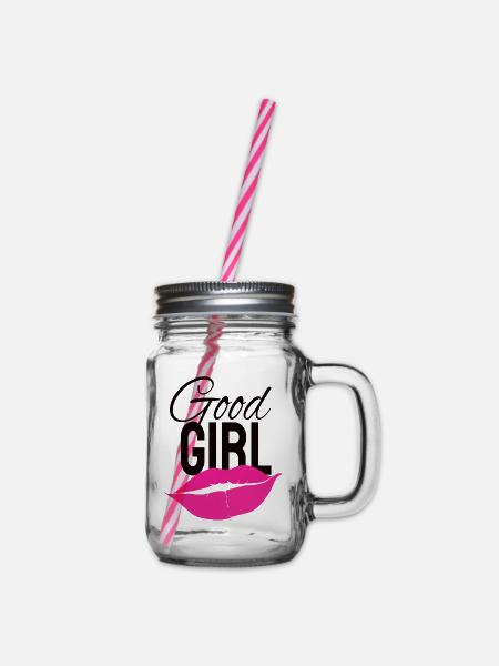 Good Girl - Henkelglas mit Schraubdeckel - Klar