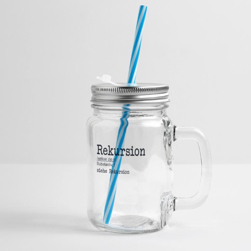 Rekursion Definition Softwareentwickler Coder Henkelglas mit Schraubdeckel