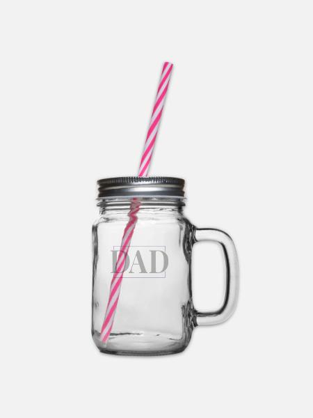 dad - Henkelglas mit Schraubdeckel - Klar