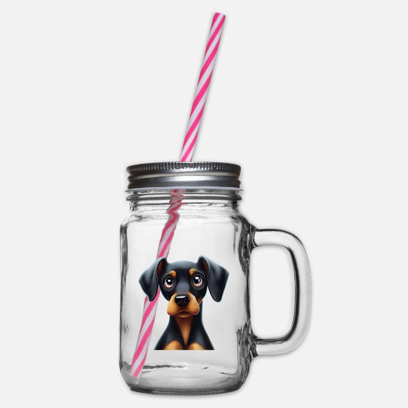 Doberman Pinscher Compagnon d’aventure - Bocal à boisson - transparent