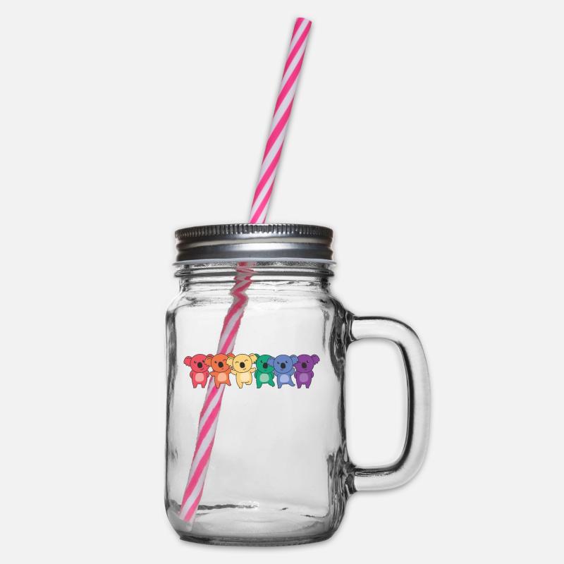 Rainbow Koala Flag Pride LGBTQ Cute Koalas - Bocal à boisson - transparent