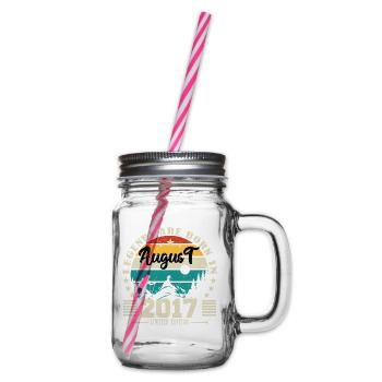 August 2017. Birthday gift August 2017. August - Glass jar with handle and screw cap - clear - Right