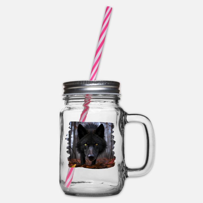 Loups loup réaliste - Bocal à boisson - transparent