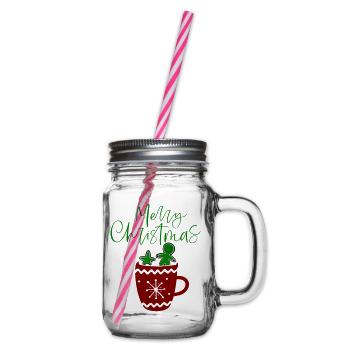 Merry Christmas, Cookies - Glass jar with handle and screw cap - clear - Right