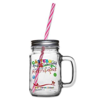 16. Geburtstag Mädchen & Junge Gästebuch - Henkelglas mit Schraubdeckel - Klar - Rechts