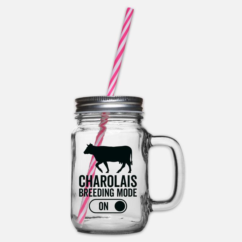 Mode d’élevage de vaches activé - Charolais - Bocal à boisson - transparent